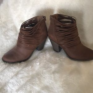 Fergalicious Brown Ankle Booties